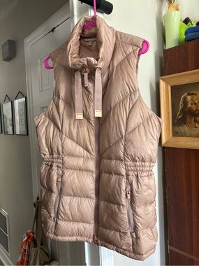ATHLETA rose gold puffy vest